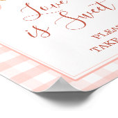 Cutie Pie Pastel Pink Baby Shower Love is Sweet ポスター (角)