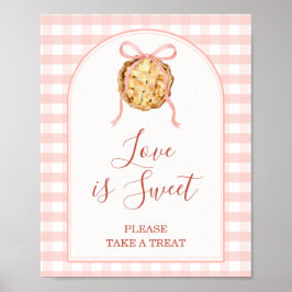 Cutie Pie Pastel Pink Baby Shower Love is Sweet ポスター