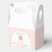 Cutie Pie Pastel Pink Bow Gingham Fall Baby Shower フェイバーボックス (オープン)