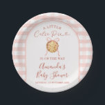 Cutie Pie Pastel Pink Bow Gingham Fall Baby Shower ペーパープレート<br><div class="desc">Cutie Pie Pastel Pink Bow Gingham Fall Baby Shower Paper Plates
All wordings can be customized</div>