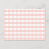 Cutie Pie Pastel Pink Gingham Advice For Mommy エンクロージャーカード (裏面)