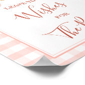 Cutie Pie Pastel Pink Gingham Leave Your Wishes ポスター (角)