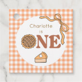 Cutie Pie Pumpkin 1st Birthday Thank You フェイバータグ (正面)