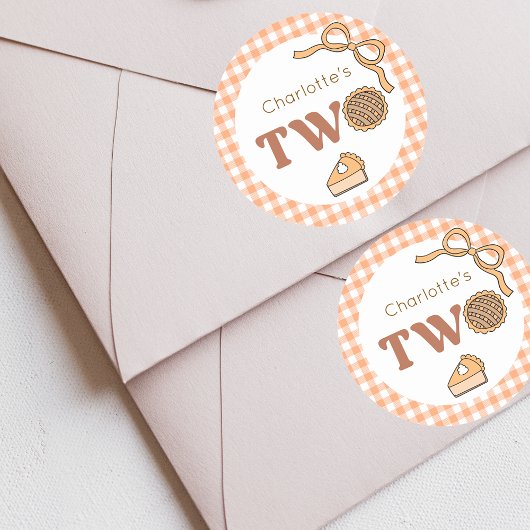 Cutie Pie Pumpkin 2nd Birthday ラウンドシール