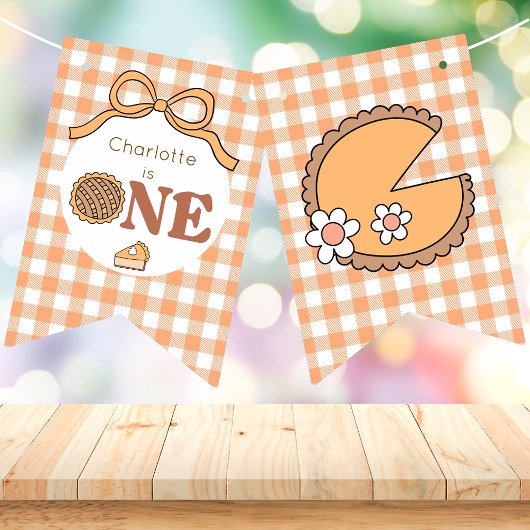 Cutie Pie Pumpkin Birthday Banner バンティングフラッグ