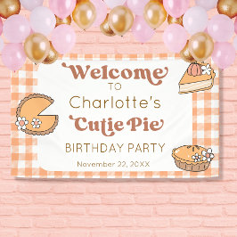 Cutie Pie Pumpkin Birthday Welcome Banner 横断幕