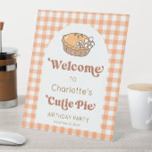 Cutie Pie Pumpkin Birthday Welcome Sign 台座サイン (インサイチュ)