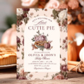 Cutie Pie Pumpkin Floral Bow Baby Shower 招待状