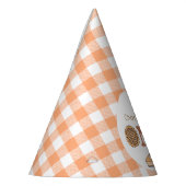 Cutie Pie Pumpkin Gingham Birthday パーティーハット (左)