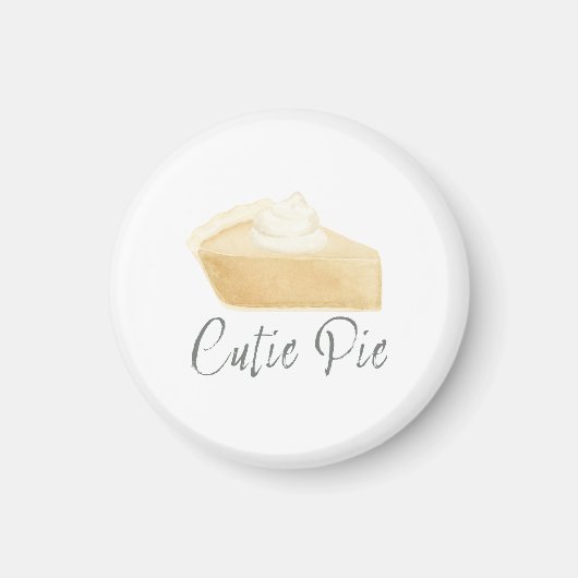 Cutie Pie Pumpkin Pie Magnet – Fall Shower Favor マグネット (正面)