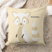 Cutom name baby girl pastel squirrel子供部屋ピンク クッション (ブランケット)