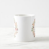 Cutom Name Mug、Name パーソナライズされた Mug、フローラ-7 コーヒーマグカップ (中央)