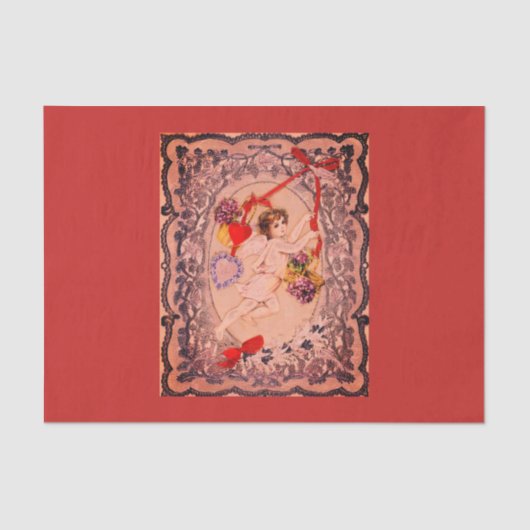 CUTOMIZABLEのヴィンテージの天使のティッシュペーパー 薄葉紙 (正面)