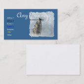 cutomizable遠ぼえのオオカミのbusinesカード 名刺 (正面/裏面)