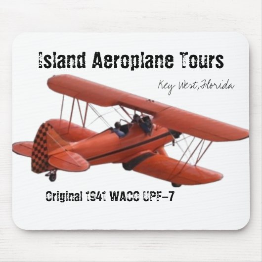 cutoutbiplane、島の飛行機旅行、Key West… マウスパッド (正面)