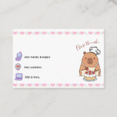 Cutsey bakery business card 名刺 (裏面)
