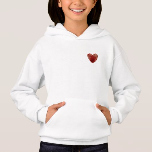 Cutsey Heart design hoodie (正面)