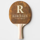 Cutting Block Family Name & Initial 卓球ラケット (裏面)