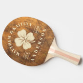 Cutting Block Irish Lucky Clover Wedding Crest 卓球ラケット (横)