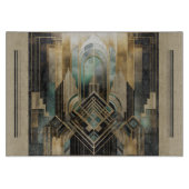 CUTTING BOARD - 幾何学的な建物のデザイン カッティングボード (正面)