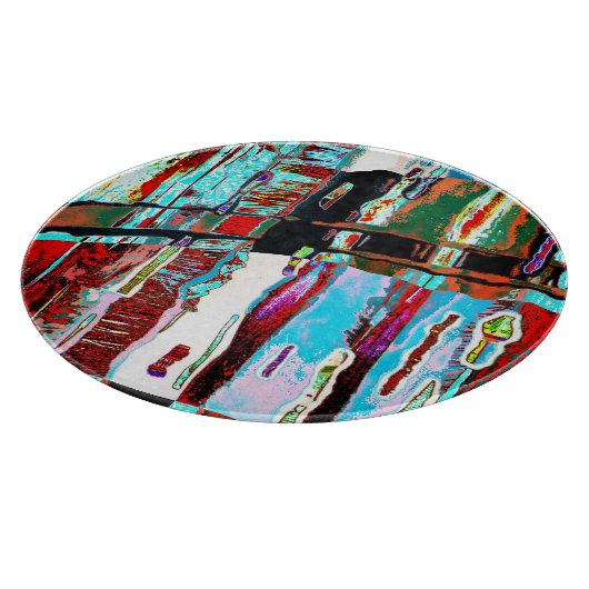 Cutting Board Collapse Reflection Abstract Design カッティングボード (角)