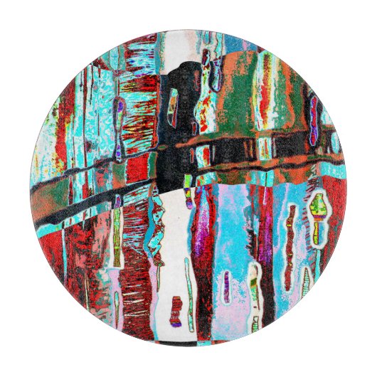 Cutting Board Collapse Reflection Abstract Design カッティングボード (正面)