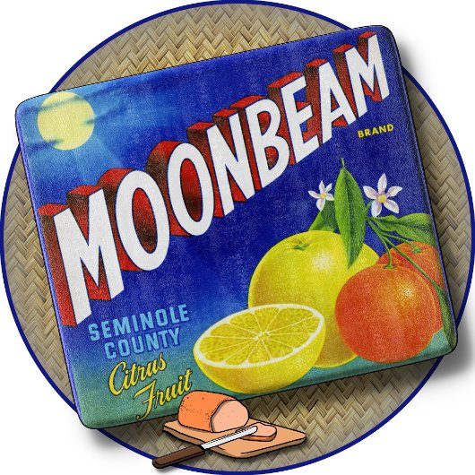 CUTTING BOARD - "Moonbeam" Citrus - Produce Label カッティングボード