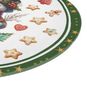 Cutting Board Round Snowman and Christmas Cookies カッティングボード (角)