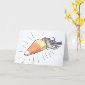 "Cuttlecorn"のハロウィンCuttlefishカード カード (黄色い花)