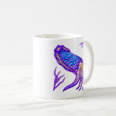 Cuttlefishの多色刷りのアートワークのマグ コーヒーマグカップ (正面右)