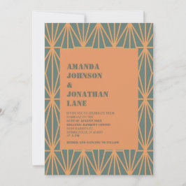 Cutty モダン Sark & Raw Sienna Pattern結婚's 招待状