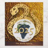 Cuvee Specialle Golden Snake Year 2025ワインラベル ワインラベル (シングルラベル)