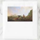 Cuyp's Herdsmenスタンプ 長方形シール (バッグ)