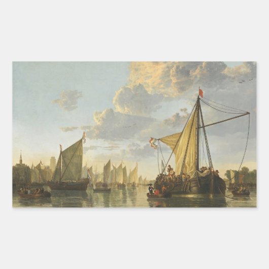 Cuyp's The Maasスタンプ 長方形シール (正面)