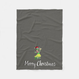 Cuz及びQueenieのクリスマスのフリースブランケット フリースブランケット