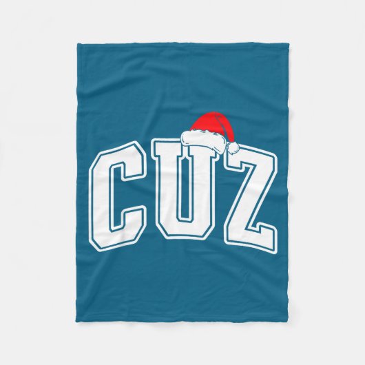 Cuz Claus Christmas Matching Family Xmas Pajama Co フリースブランケット (正面)