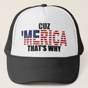CUZ 「MERICAそういうわけで米国の旗のトラック運転手の帽子 キャップ