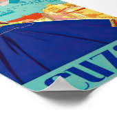 Cuzcoペルーレトロヴィンテージ旅行ポスター ポスター (角)