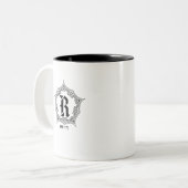 Cuztomizable ClassicFrameヴィンテージダイナーレストラン ツートーンマグカップ (正面左)