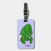 CV-おもしろいなカエルの荷物のラベル ラゲッジタグ (正面縦)
