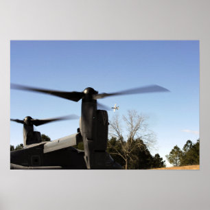 CV-22オスプレイが離陸の準備をする ポスター