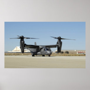 CV-22オスプレイが離陸の準備をする ポスター