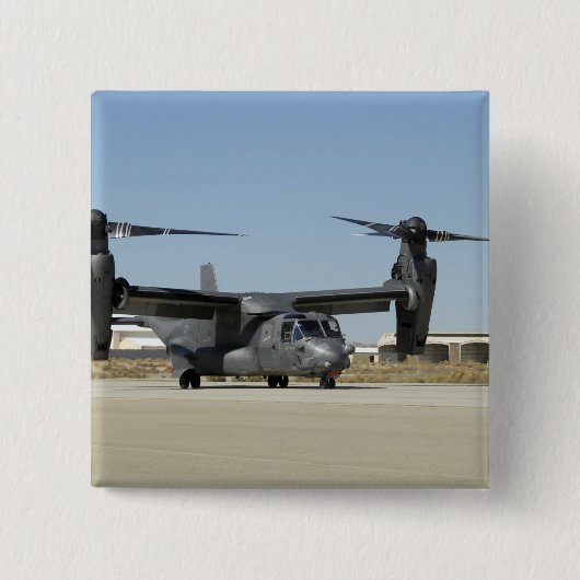 CV-22オスプレイが離陸の準備をする 缶バッジ (正面)