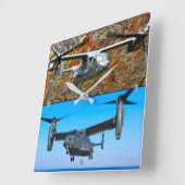 CV-22オスプレイ スクエア壁時計 (傾斜)