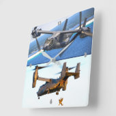 CV-22オスプレイ スクエア壁時計 (傾斜)