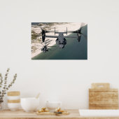 CV-22 OspreyおよびMH-53低航空機を舗装 ポスター (キッチン)