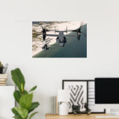 CV-22 OspreyおよびMH-53低航空機を舗装 ポスター (ホームオフィス)