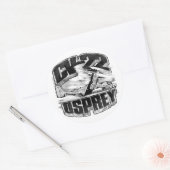 CV-22 OSPREYクラシック丸ステッカー ラウンドシール (封筒)