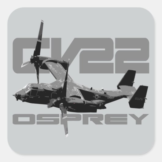 CV-22 OSPREYスクエアステッカー スクエアシール (正面)
