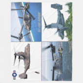 CV-22Bオスプレイ フリースブランケット (正面)